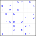 Судоку 9х9 #383 очень трудный