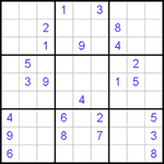 Судоку 9х9 #384 очень трудный