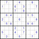 Судоку 9х9 #385 очень трудный