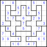 Судоку-пазл 9х9 #117 легкий