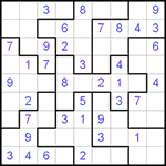 Судоку-пазл 9х9 #122 легкий