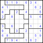 Судоку-пазл 9х9 #124 легкий