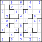 Судоку-пазл 9х9 #127 легкий