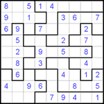 Судоку-пазл 9х9 #128 легкий