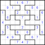 Судоку-пазл 9х9 #105 средний