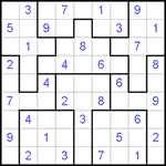 Судоку-пазл 9х9 #106 средний