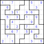 Судоку-пазл 9х9 #108 средний