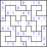 Судоку-пазл 9х9 #109 средний