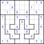 Судоку-пазл 9х9 #110 средний