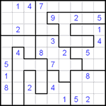 Судоку-пазл 9х9 #101 трудный