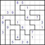 Судоку-пазл 9х9 #102 трудный