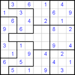 Судоку-пазл 9х9 #103 трудный