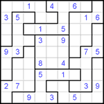 Судоку-пазл 9х9 #104 трудный