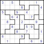 Судоку-пазл 9х9 #106 трудный