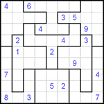 Судоку-пазл 9х9 #107 трудный