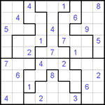 Судоку-пазл 9х9 #109 трудный