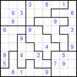 Судоку-пазл 9х9 #110 трудный