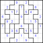 Судоку-пазл 9х9 #112 трудный