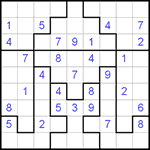 Судоку-пазл 9х9 #115 трудный