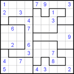 Судоку-пазл 9х9 #101 очень трудный