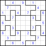 Судоку-пазл 9х9 #102 очень трудный