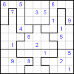 Судоку-пазл 9х9 #104 очень трудный