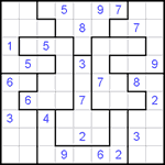 Судоку-пазл 9х9 #107 очень трудный