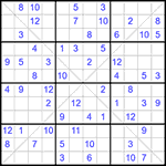 Судоку Х 12х12 #22 средний Судоку Х 12х12 #22 средний