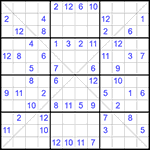 Судоку Х 12х12 #23 средний Судоку Х 12х12 #23 средний