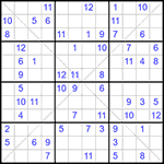 Судоку Х 12х12 #25 средний Судоку Х 12х12 #25 средний