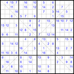Судоку Х 16х16 #21 средний Судоку Х 16х16 #21 средний