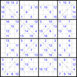 Судоку Х 16х16 #22 средний Судоку Х 16х16 #22 средний
