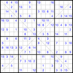 Судоку Х 16х16 #24 средний Судоку Х 16х16 #24 средний