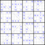Судоку Х 16х16 #25 средний Судоку Х 16х16 #25 средний