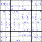 Судоку Х 16х16 #30 очень трудный