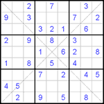 Судоку Х 9х9 #135 легкий Судоку Х 9х9 #135 легкий