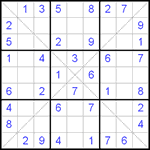 Судоку Х 9х9 #138 легкий Судоку Х 9х9 #138 легкий