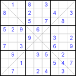 Судоку Х 9х9 #139 легкий Судоку Х 9х9 #139 легкий