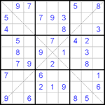 Судоку Х 9х9 #141 легкий Судоку Х 9х9 #141 легкий