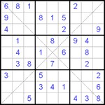 Судоку Х 9х9 #143 легкий Судоку Х 9х9 #143 легкий
