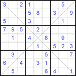 Судоку Х 9х9 #144 легкий Судоку Х 9х9 #144 легкий