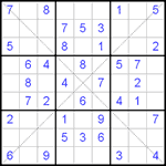 Судоку Х 9х9 #146 легкий Судоку Х 9х9 #146 легкий