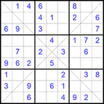 Судоку Х 9х9 #96 средний Судоку Х 9х9 #96 средний