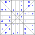 Судоку Х 9х9 #97 средний Судоку Х 9х9 #97 средний