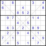 Судоку Х 9х9 #98 средний Судоку Х 9х9 #98 средний