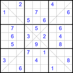 Судоку Х 9х9 #100 средний Судоку Х 9х9 #100 средний