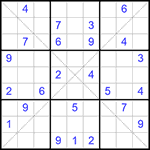 Судоку Х 9х9 #101 средний Судоку Х 9х9 #101 средний