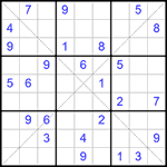 Судоку Х 9х9 #102 средний Судоку Х 9х9 #102 средний