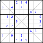 Судоку Х 9х9 #103 средний Судоку Х 9х9 #103 средний