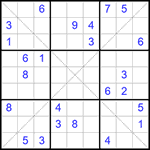 Судоку Х 9х9 #105 средний Судоку Х 9х9 #105 средний
